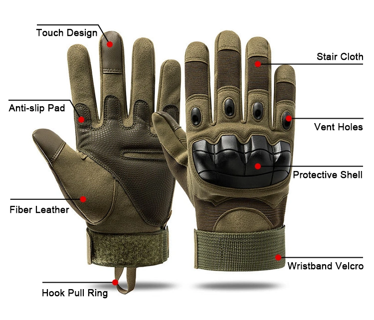 Winter Outdoor Hunting Motorcycle Touch Screen Hiking Full Half Finger Combat Tactical Gloves