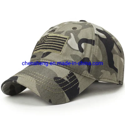 Nuevos Hombres EE. UU. Bandera Camuflaje Béisbol Ejército Bordado Algodón Táctico Snapback Papá Sombrero Hombre Verano Deportes América Gorra de camionero