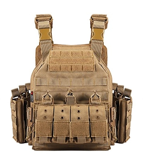 Venta caliente Combate Molle Nij Iiia III IV Negro Verde Tan Chaleco táctico a prueba de balas con bolsas para policía Ejército Swat