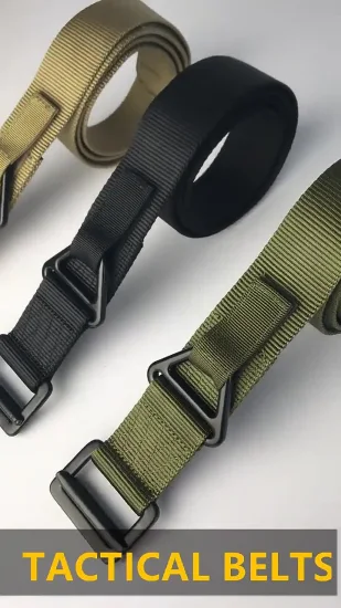 Heavy Duty OEM ODM ajustable personalizado policía ejército estilo cinturón combate al aire libre elástico nailon poliéster correas táctico estilo militar cinturones