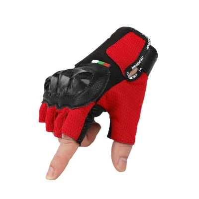 Venta al por mayor guantes tácticos de medio dedo Unisex sin dedos montar motorista equipo de protección guante verano transpirable guantes de motocicleta