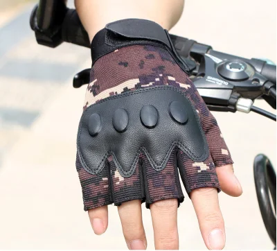 Estilo fresco Moda Alta calidad Barato Venta al por mayor Protección personalizada Medio dedo Deporte Ciclismo Motociclismo Verano Transpirable Boxeo Guante táctico