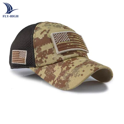 Gorra del ejército y gorras militares, gorra de béisbol con parche de bandera de EE. UU.